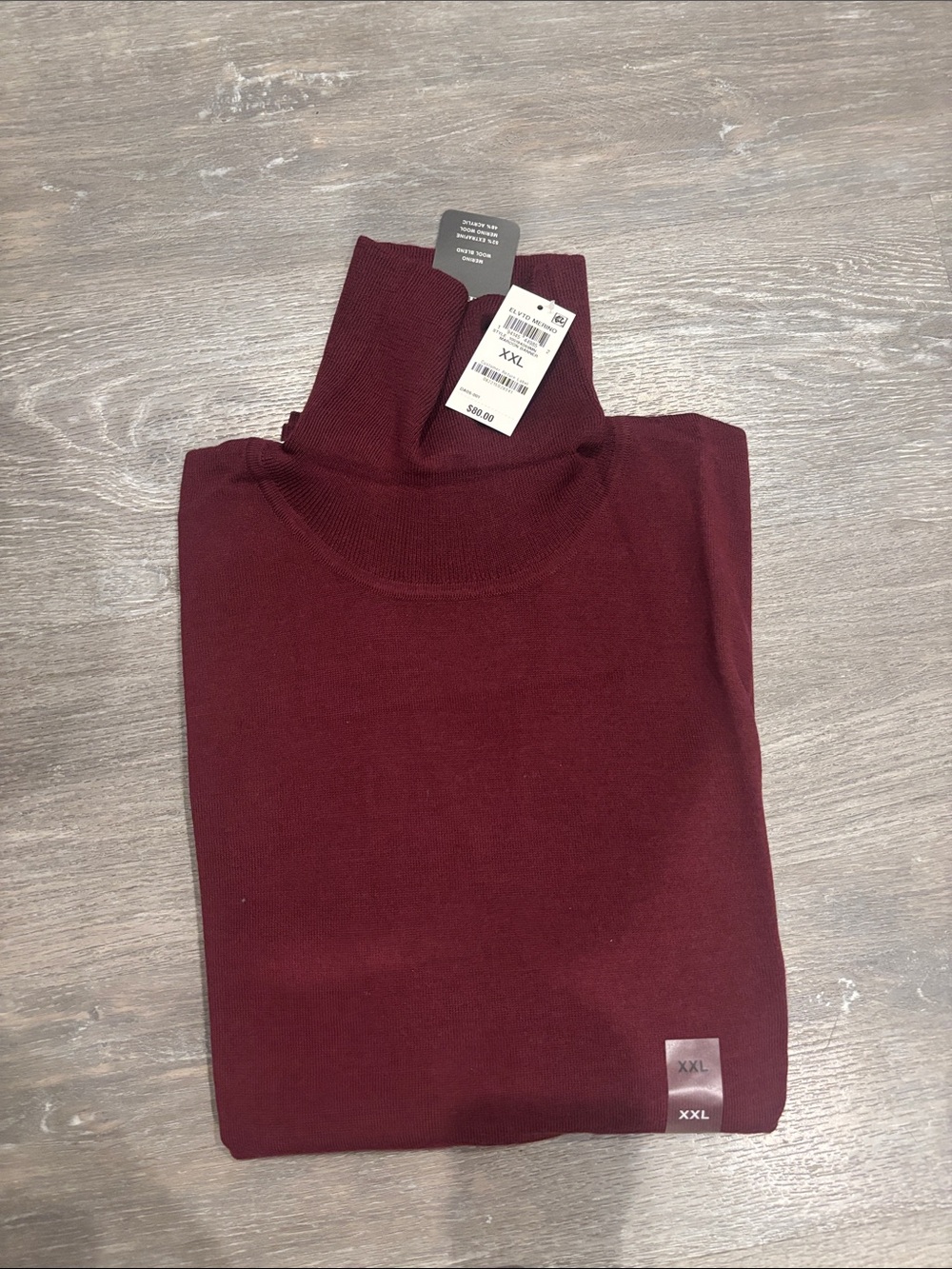 Alfani Burgundy Turtleneck Sweater